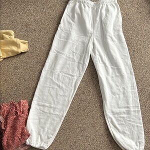 White joggers